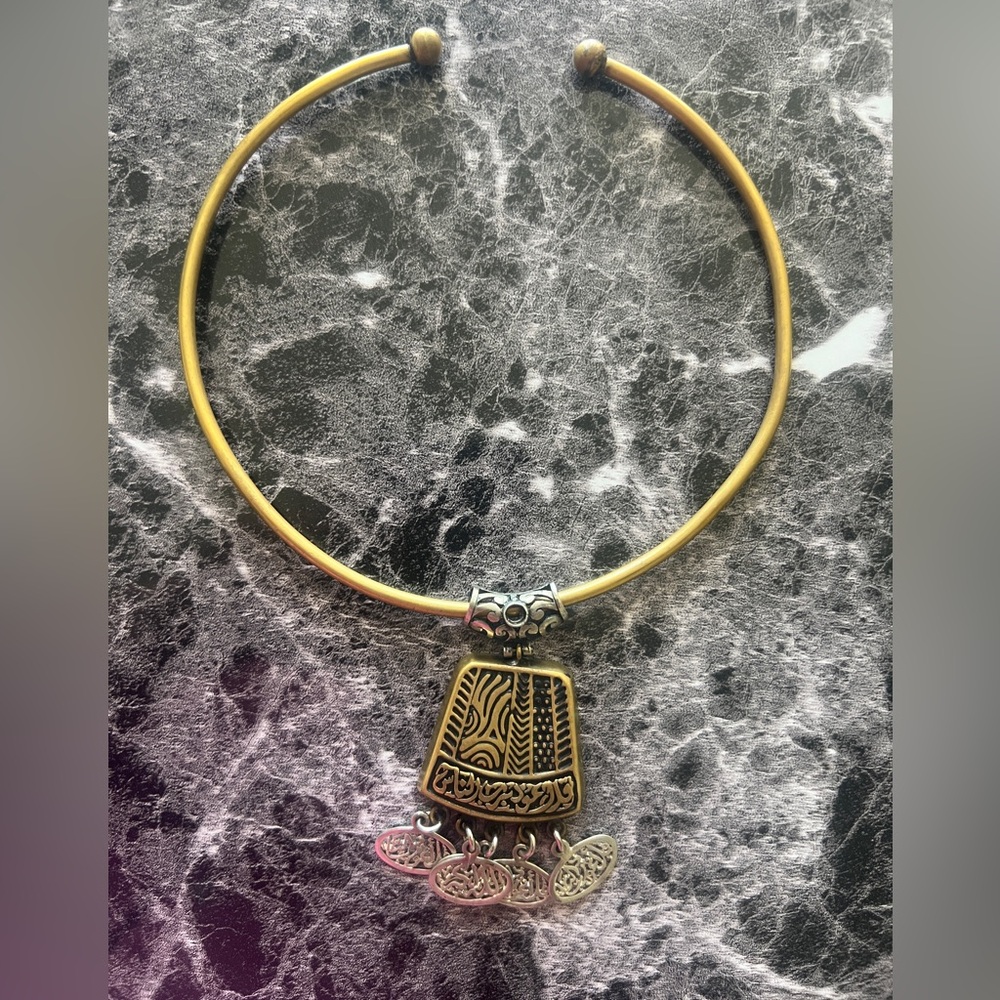 Artistic Gold and Silver Spiral Necklace